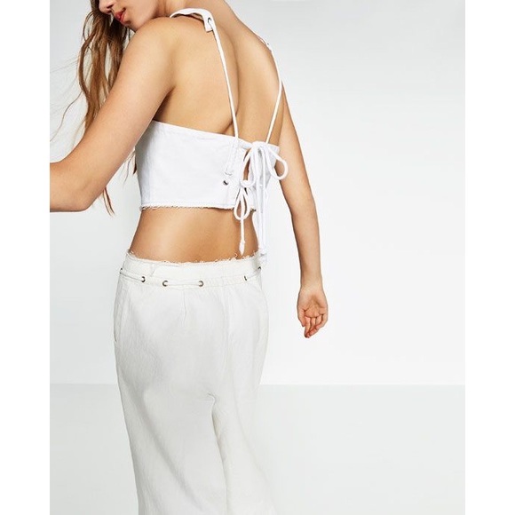 Zara Trf Emma Drawstring Denim Culottes - Picture 5 of 14